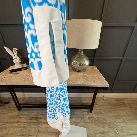 Jude Connally Womens Blue White Holly Retro Mini Summer Tunic Dress Size Small - Picture 4 of 6